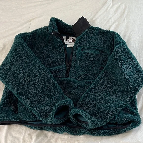 The North Face Deep Teal Sherpa Quarter-Zip Pullover - Picture 1 of 3